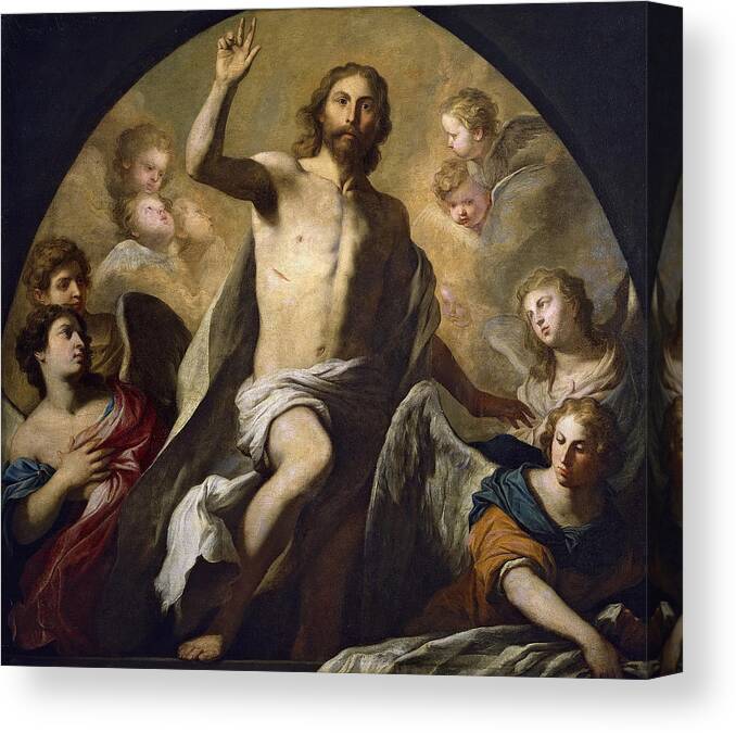 Pietro Novelli Canvas Print featuring the painting The Resurrection of Christ by Pietro Novelli