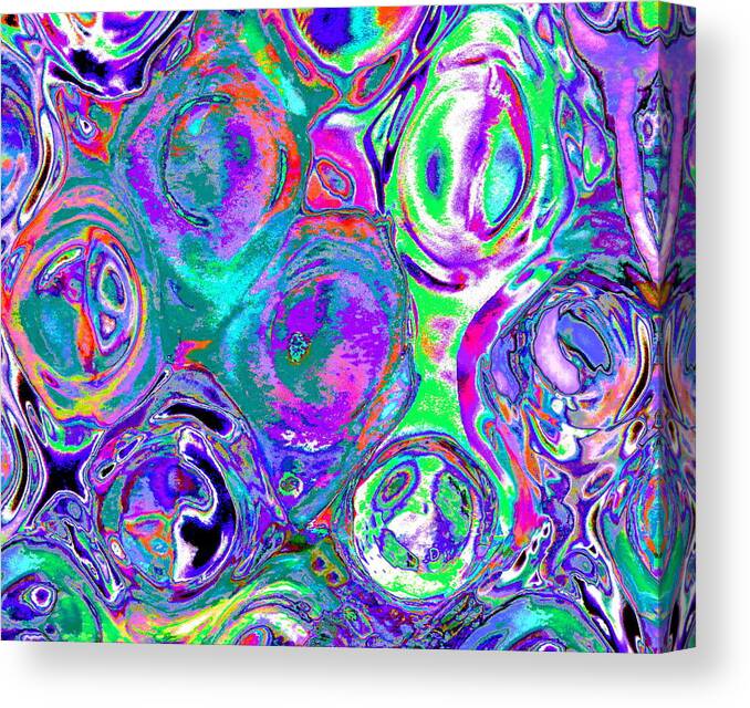 Bright And Colorful Photograph Of A Household Object  Canvas Print featuring the digital art Through the Veil by Priscilla Batzell Expressionist Art Studio Gallery