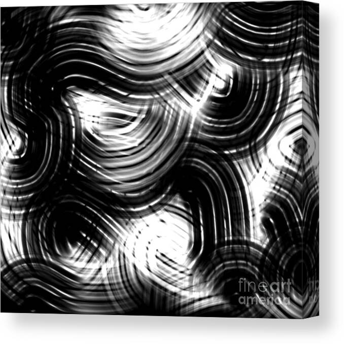 Digital Art Abstract Canvas Print featuring the digital art Train Tracks by Gayle Price Thomas