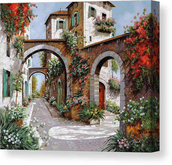 Arches Canvas Print featuring the painting Tre Archi by Guido Borelli