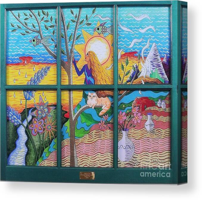 Color Canvas Print featuring the painting Tree of Life by Judy Via-Wolff