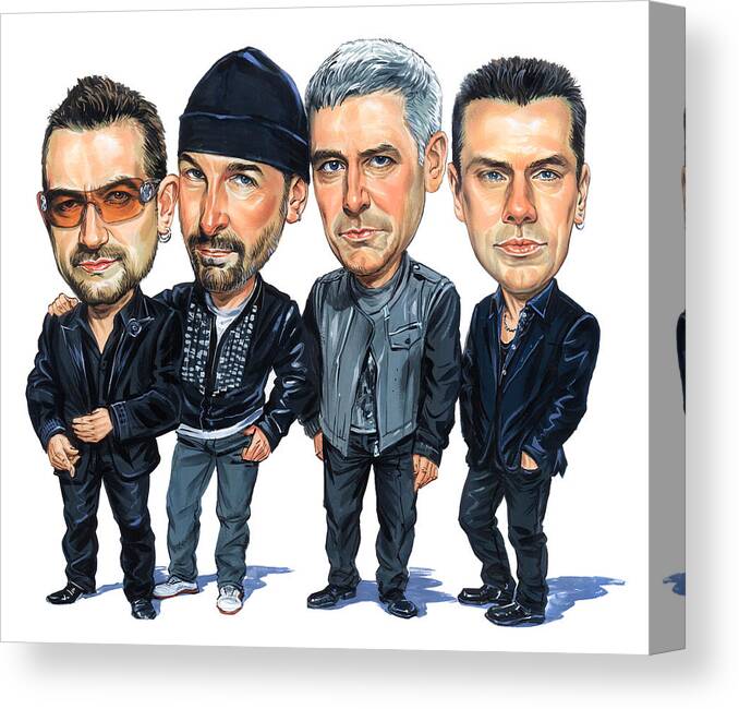 U2 Canvas Print featuring the painting U2 by Art 