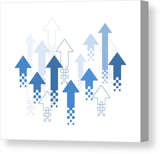 Internet Canvas Print featuring the drawing Upward Arrows Design by Amtitus