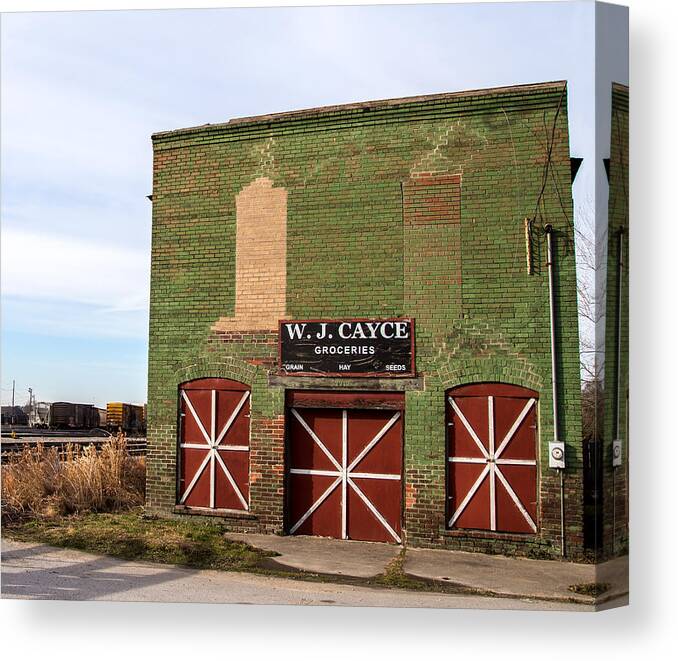 Old Canvas Print featuring the photograph W. J. Cayce Store by Charles Hite