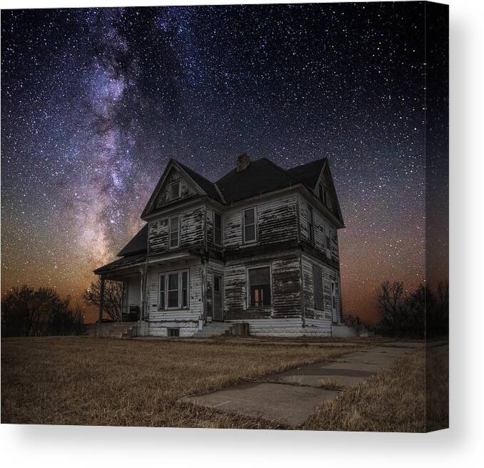 Milky Way Canvas Print featuring the photograph What Once Was by Aaron J Groen
