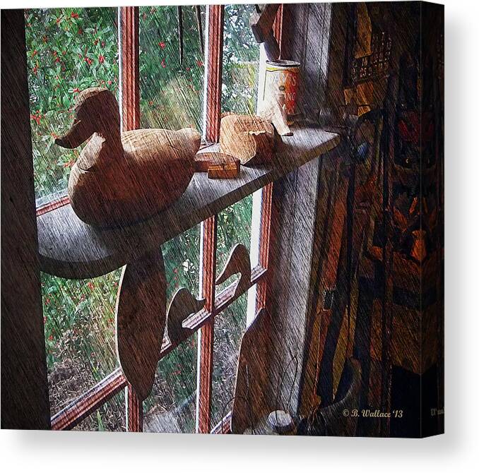 2d Canvas Print featuring the photograph Workshop Window by Brian Wallace