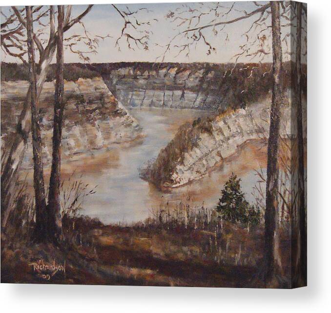 Genesee River Canvas Print featuring the painting Full of Spring #1 by George Richardson