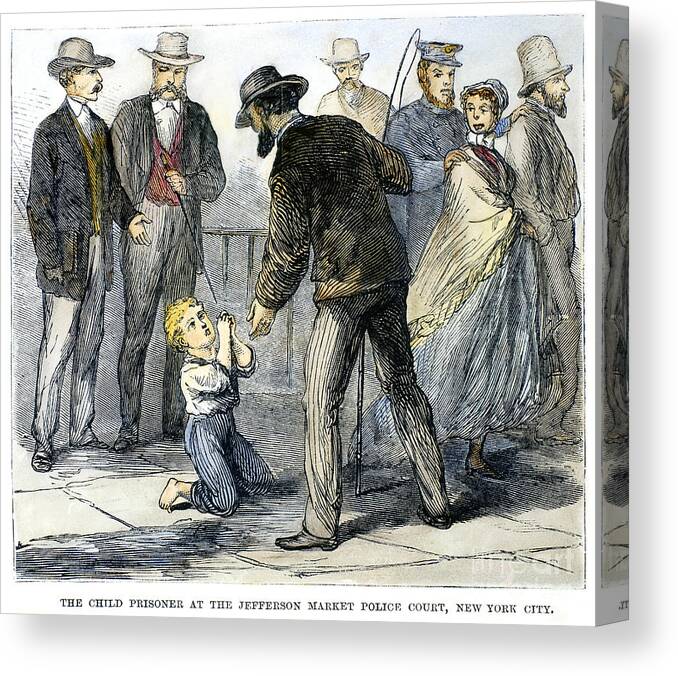 1868 Canvas Print featuring the photograph Juvenile Crime, 1868 #2 by Granger