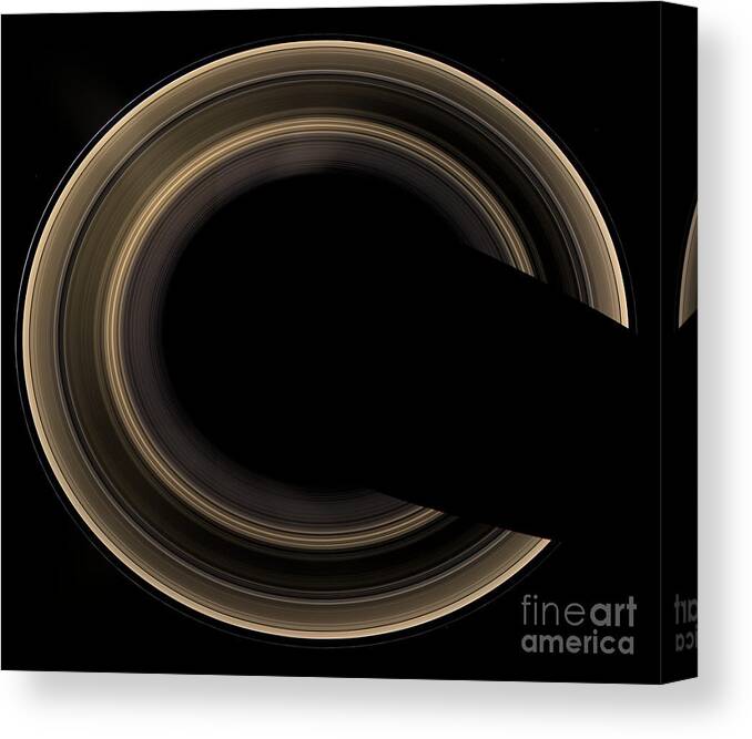 Astronomy Canvas Print featuring the photograph Saturns Rings #2 by Nasa