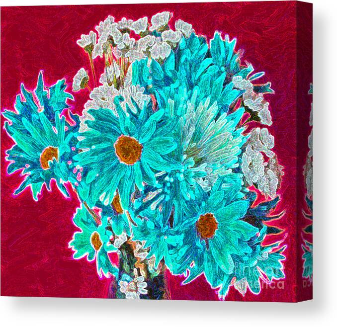 Flowers Canvas Print featuring the painting Beneath the Bouquet by Rita Brown