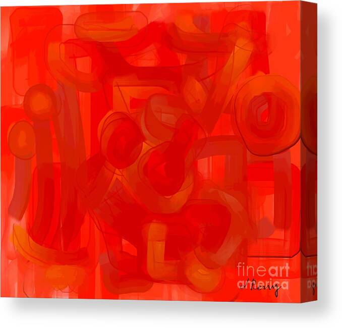 Abstract Art Prints Canvas Print featuring the digital art Bystanders by D Perry