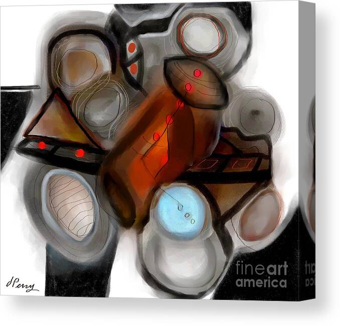 Abstract Art Prints Canvas Print featuring the digital art Conglomeration by D Perry