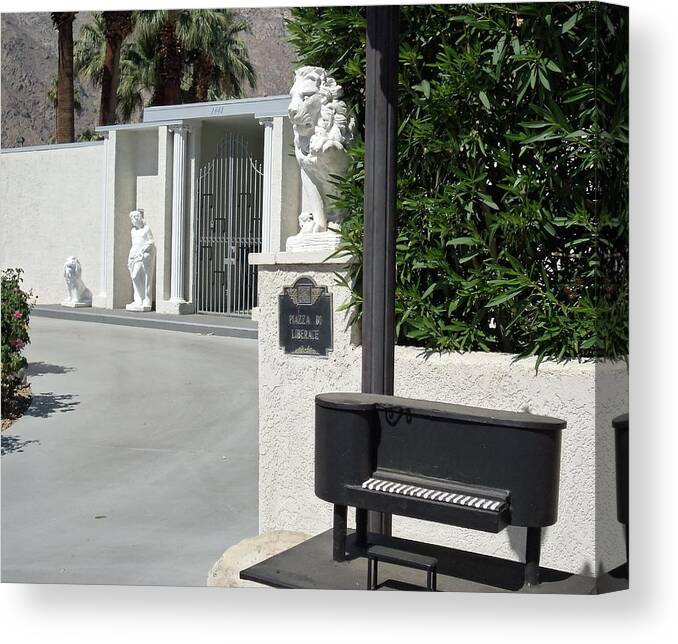 Liberace Canvas Print featuring the photograph Liberace's Driveway by Randall Weidner