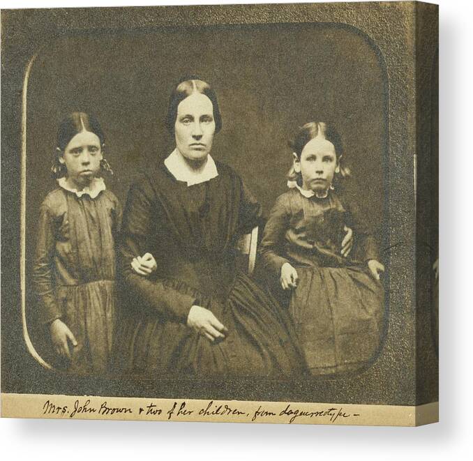 History Canvas Print featuring the photograph Mary Ann Brown 1817-1884, The Second by Everett