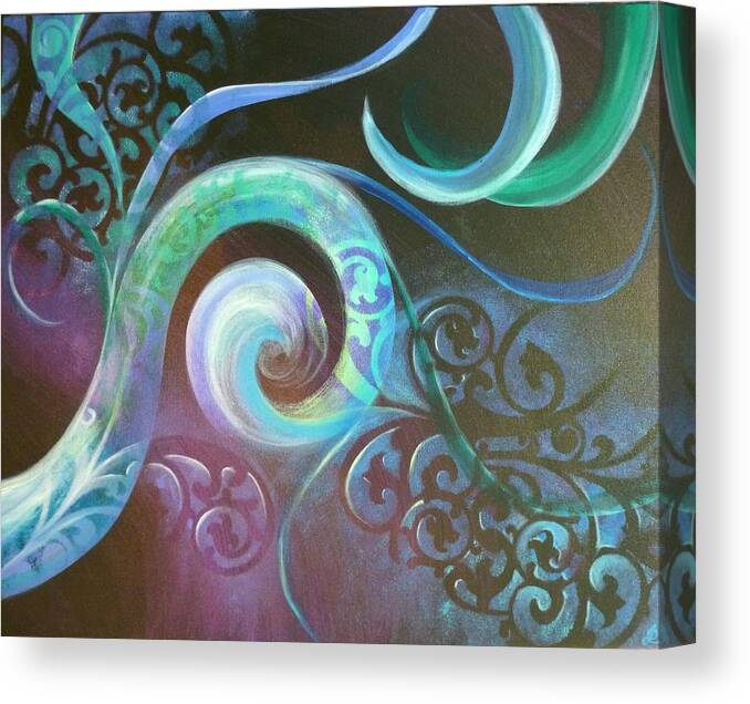 Reina Cottier Art Canvas Print featuring the painting Moonlight Magic by Reina Cottier
