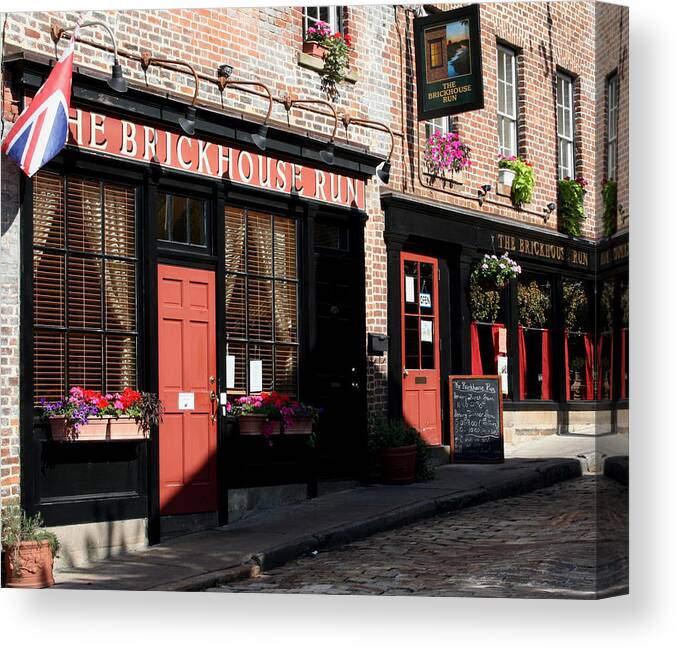 Historic Canvas Print featuring the photograph Old Towne Dining by Karen Harrison Brown