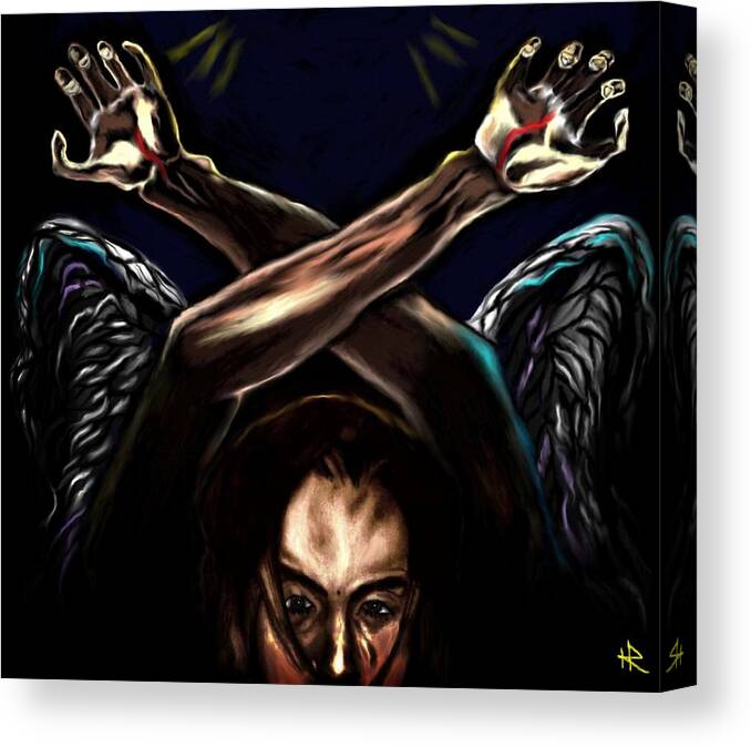 Stigmata Canvas Print featuring the painting Stigmata by Herbert Renard