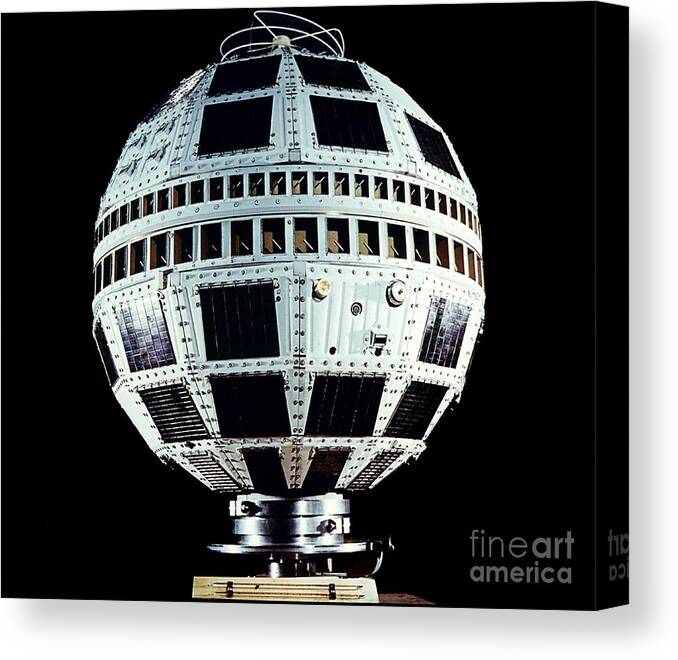 Communication Canvas Print featuring the photograph Telstar 1 Before Launch by Alcatel-Lucent/Bell Labs