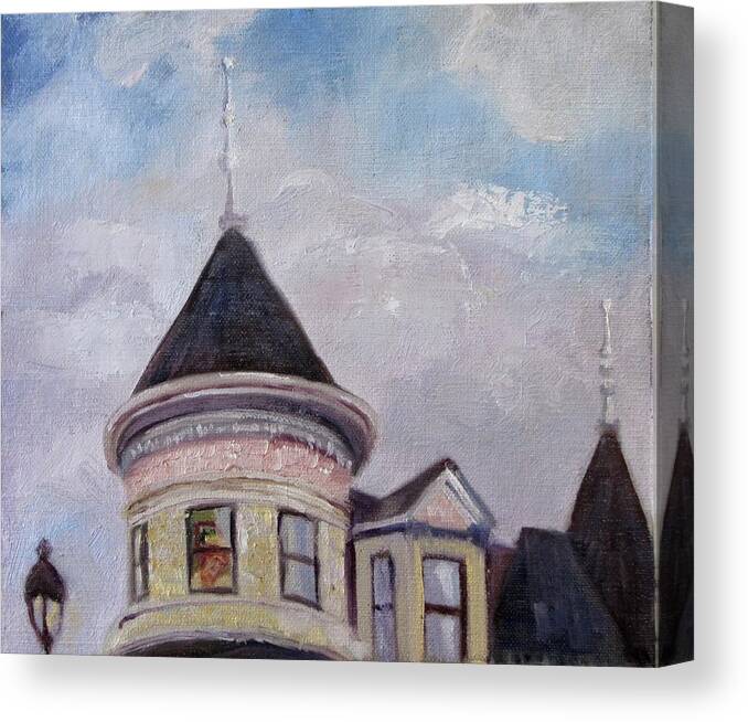 Victorian Canvas Print featuring the painting Victorian Turret by Vicki Ross