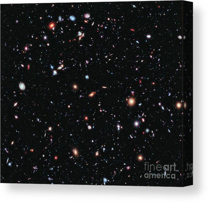 Hubble Ultra Deep Field Canvas Print featuring the photograph Hubble eXtreme Deep Field by Nasa