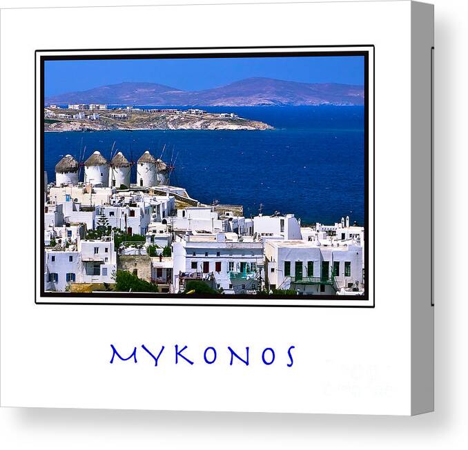Mykonos Canvas Print featuring the photograph Mykonos #1 by Madeline Ellis