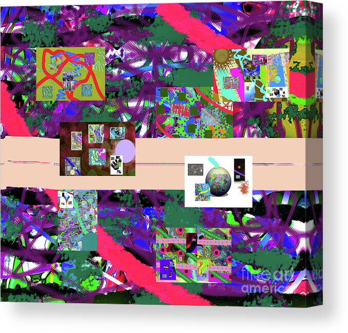 Walter Paul Bebirian Canvas Print featuring the digital art 9-17-2015dabcdefg by Walter Paul Bebirian