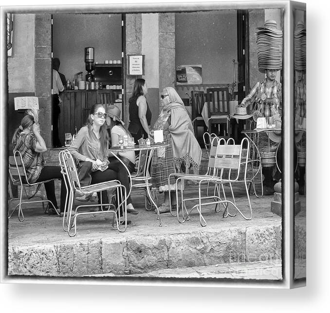 Restaurant Canvas Print featuring the photograph A Moment for Everyone by Barry Weiss