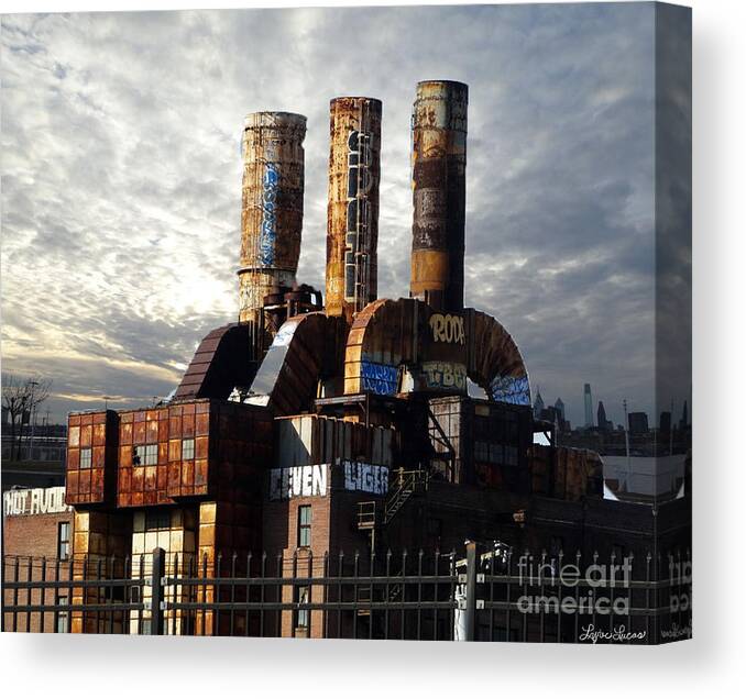 City Canvas Print featuring the photograph Abandoned Power Plant by Lyric Lucas