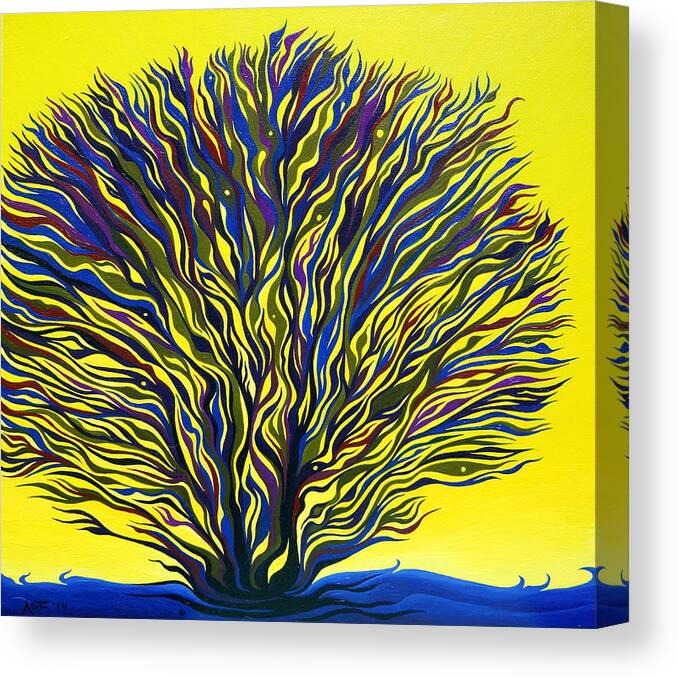 Shrub Canvas Print featuring the painting About to Sprout by Amy Ferrari