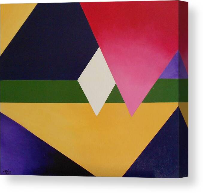 Abstract Canvas Print featuring the painting Abstract by Jamie Frier