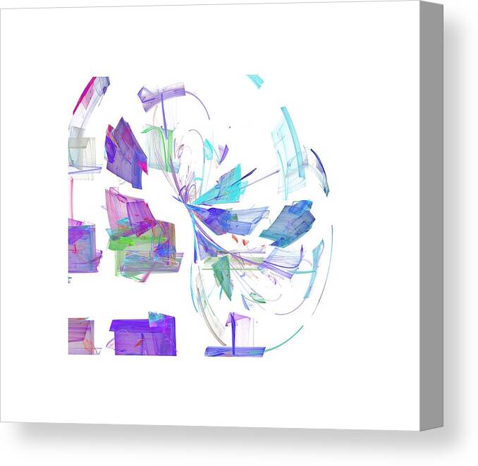 Pastel Canvas Print featuring the digital art Action in Pastel by Ilia -