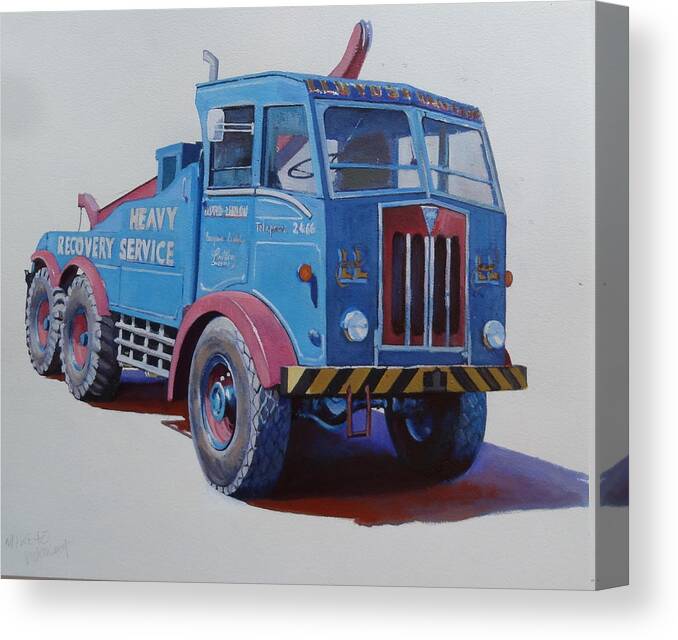 Aec Canvas Print featuring the painting AEC Militant Lloyds by Mike Jeffries