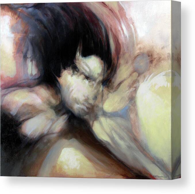 Abstract Figure Surreal Canvas Print featuring the painting Animus Motus The Tempest by William Stoneham