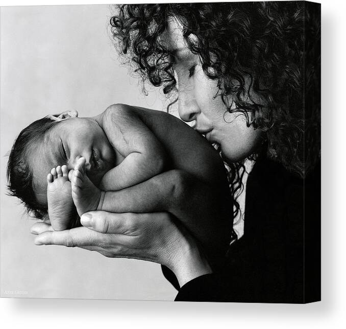 Mom Canvas Print featuring the photograph Barbara and Maynard by Anne Geddes