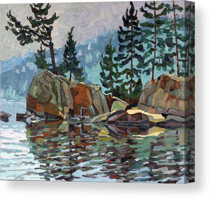 2067 Canvas Print featuring the painting Big Joe Mufferaw Pines by Phil Chadwick