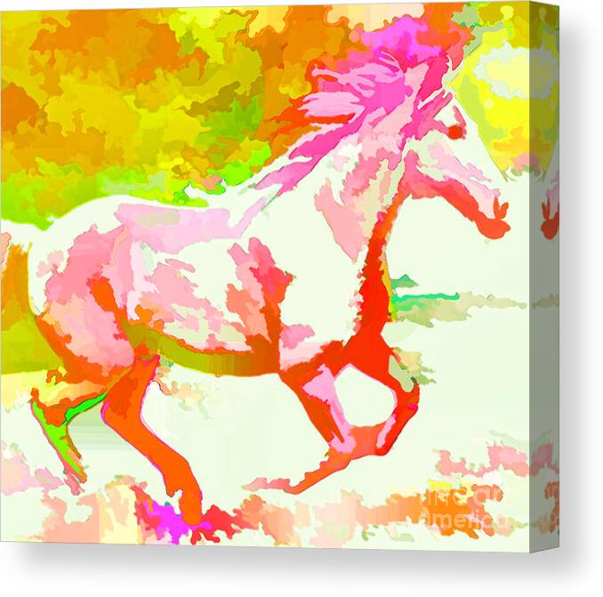 Horse Canvas Print featuring the photograph Born Free by Joyce Creswell