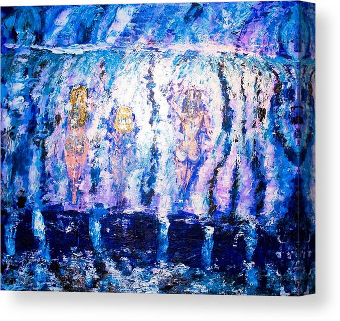 Contemporary Canvas Print featuring the painting Carefree by Piety Dsilva