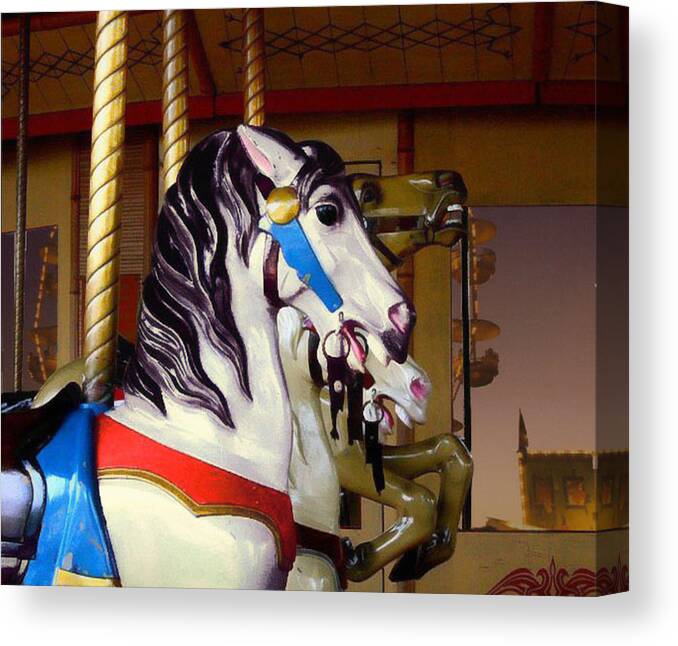Carousel Canvas Print featuring the photograph Carousel by Cathy Harper