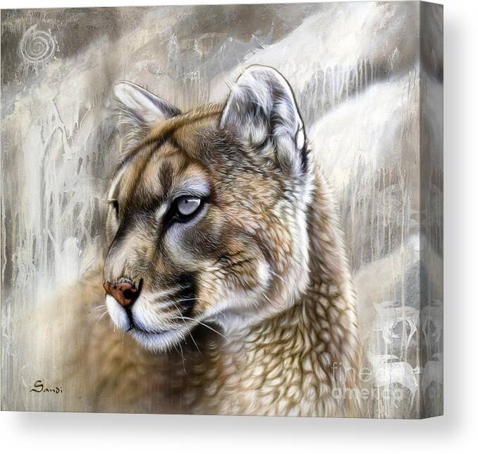 Acrylic Canvas Print featuring the painting Catamount by Sandi Baker