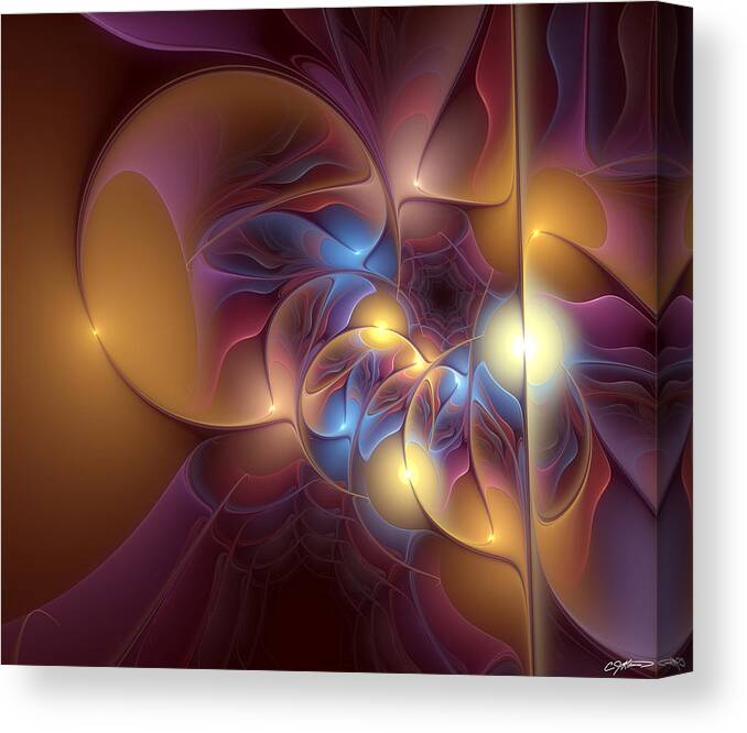 Abstract Canvas Print featuring the digital art Coherence of Desire by Casey Kotas