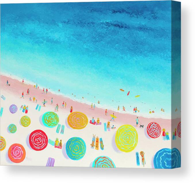 Beach Canvas Print featuring the painting Dreaming of sun, sand and sea by Jan Matson