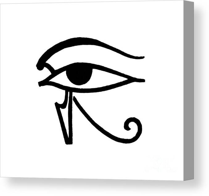 Egyptian Canvas Print featuring the drawing Egyptian Utchat by Granger