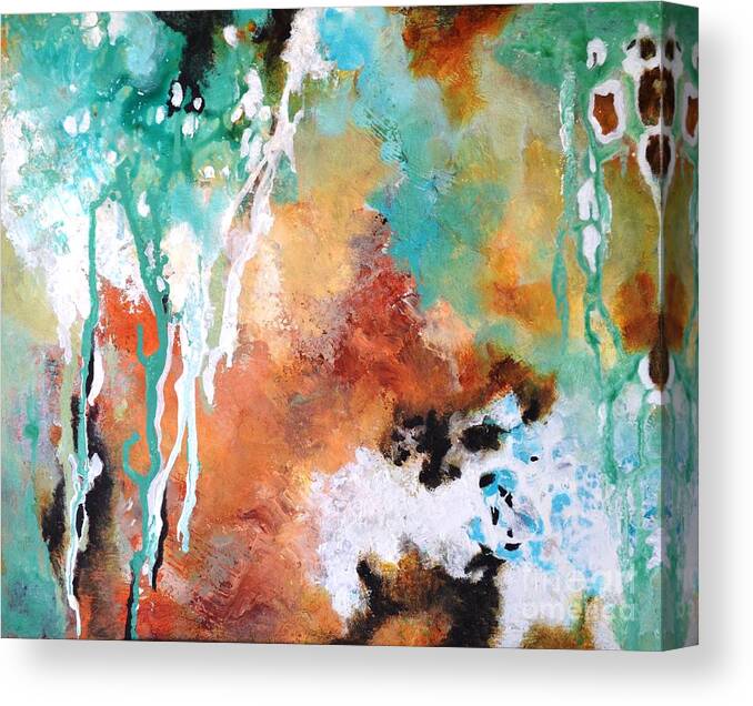 Abstract Canvas Print featuring the painting Facets #2 by Betty M M Wong