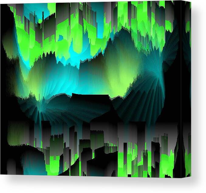 Did Art Abstract.dreams.wishes.future.past.the Comparison.colors.  The Silhouettes Of The Houses.  Canvas Print featuring the digital art Far Dreams by Dr Loifer Vladimir