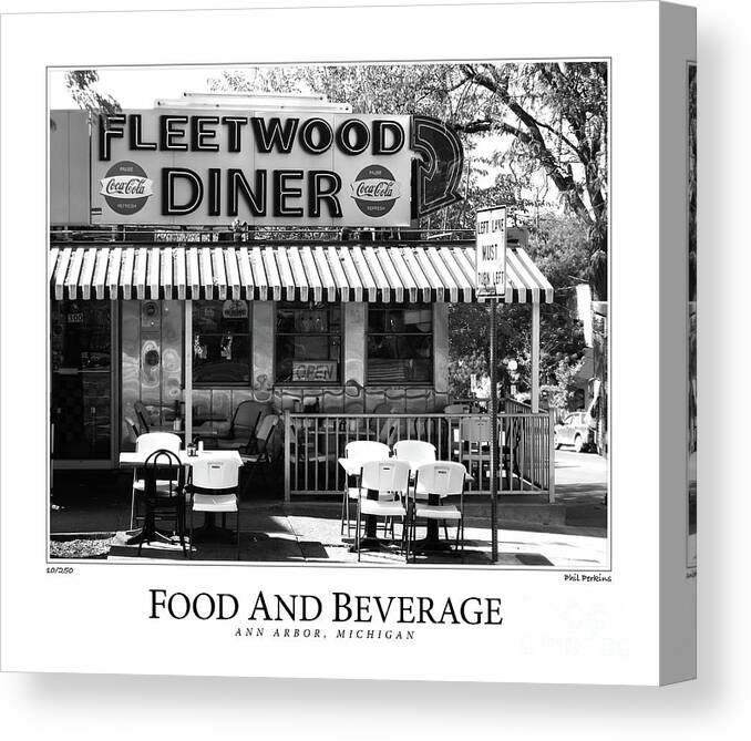 Fleetwood Diner Canvas Print featuring the photograph Food And Beverage by Phil Perkins