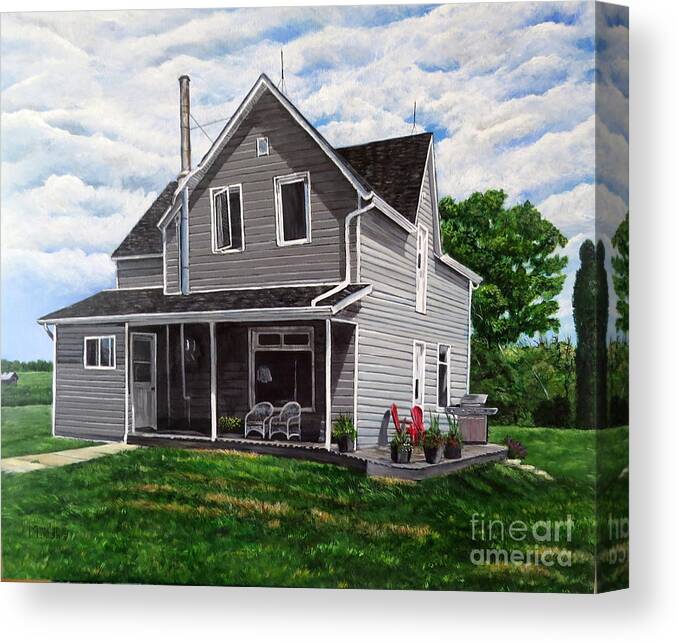 Home Canvas Print featuring the painting House of Memories by Marilyn McNish