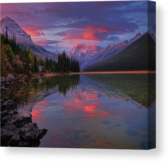 Jasper Canvas Print featuring the photograph Icefields Parkway Autumn Morning by Dan Jurak