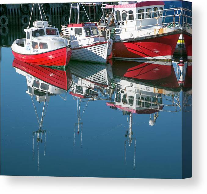 Iceland Canvas Print featuring the photograph Icelandic marina by Elvira Butler