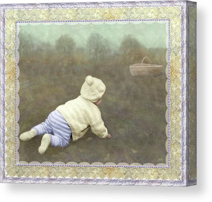  Canvas Print featuring the photograph Is Bunny In The Basket? by Adele Aron Greenspun