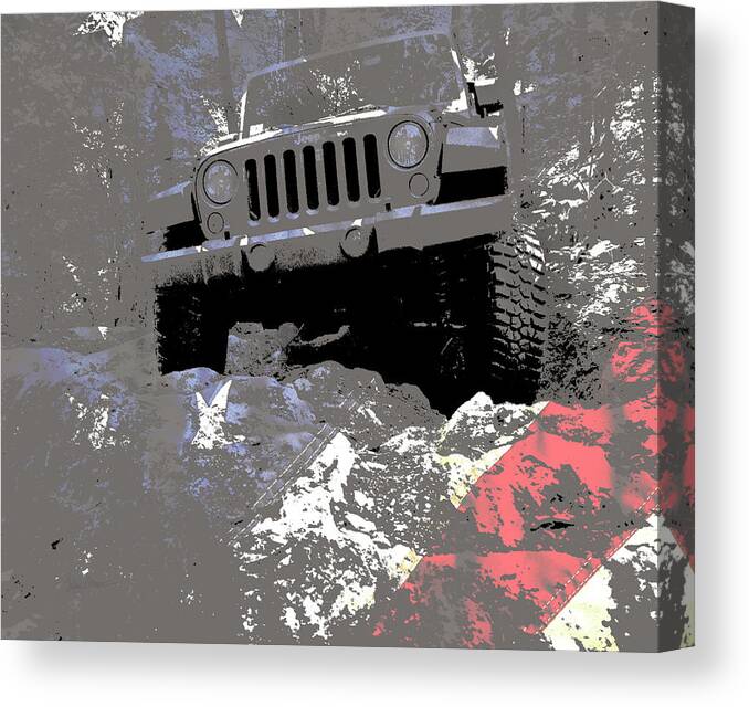 Jeep Canvas Print featuring the photograph Jeep JK American Trail Hero by Luke Moore